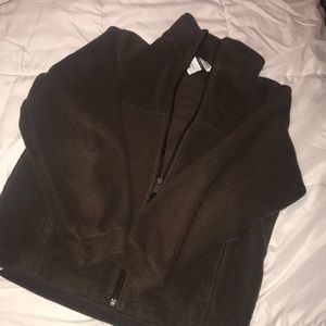 Brown Zip up Columbia sweater